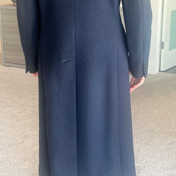 Vintage Men's San Remo Long Dress Coat, Navy, 38R - Picture 4 of 11
